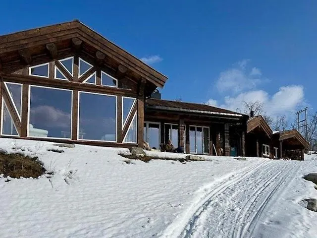 Ferienhaus Log With Panoramic Views Of Hallingskarvet